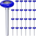 HARFINGTON 24pcs Garage Door Rollers, 2" Nylon Roller for 2" Garage Track, 4.25" Stem, 8 Balls Sealed Bearing, for Commercial and Residential Garage Doors, Blue