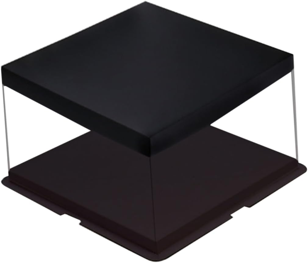 Ciieeo Elegant Square Baking Muffin Packaging Cake Display Box Lid Cupcake Carrier Storage Container for Gourmet Cakes 10.5inch