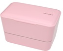 TAKENAKA Bento Bite Dual from, Eco-Friendly and Sustainable Japanese Style Bento Lunch Box (Candy Pink)