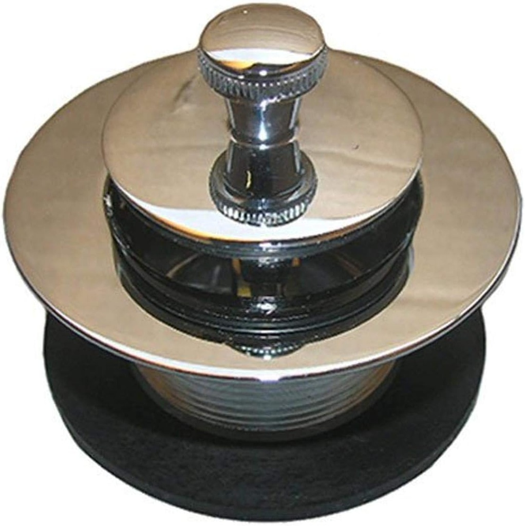 Lasco 03-4805 1-1/4-Inch Fine Thread Shoe Strainer with Lift And Lock Stopper Bathtub, Chrome Plated