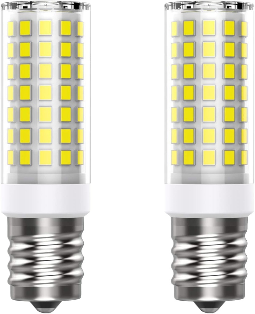 8W Dimmable LED E17 Microwave Oven Bulb - Intermediate Base LED Appliance Light, Daylight 6000K 100W Halogen Equivalent Under-Microwave Stove Light (2-Pack)