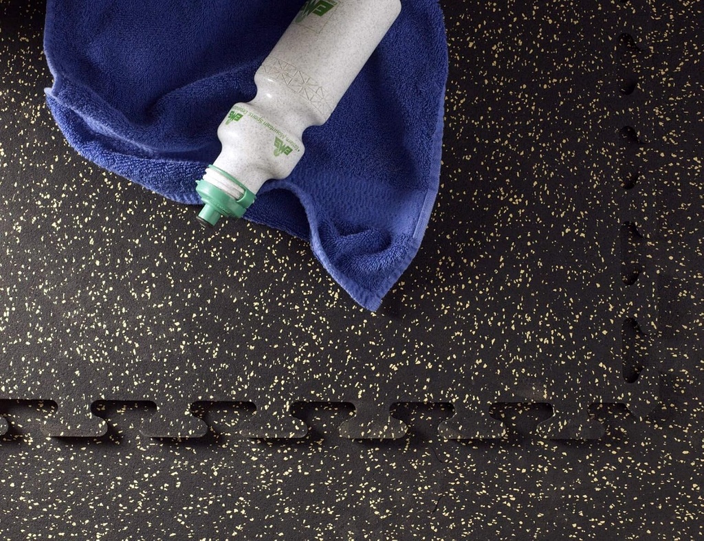 American Floor Mats Sport 8mm Heavy Duty Rubber Flooring - Interlocking Rubber Tile (23" x 23") 10% Blue Grey - 6 Center Tiles Expansion Pack