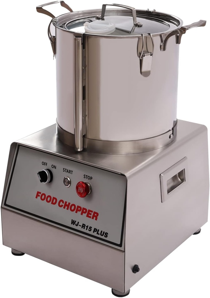 Electric Food Chopper Meat Grinder Cutter, 15L 1400W 110V Commercial Food Processor, S-shaped blade 1400RPM Stainless Steel Electric Food Cutter for vegetables/fruits/meat
