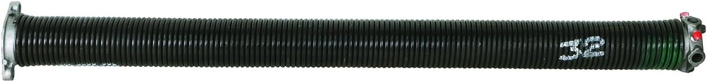 Prime-Line GD 12235 Garage Door Torsion Spring, 0.250 in. x 2 in. x 32 in., Green Painted End, Right Hand Wind (Single Pack)