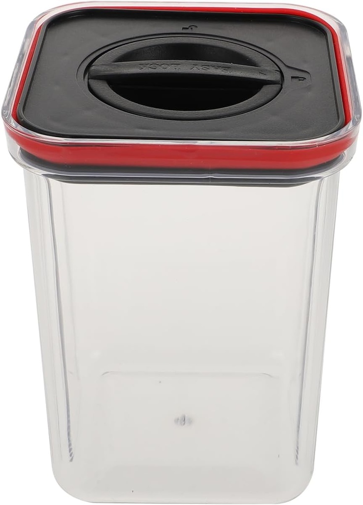 Ciieeo Airtight Food Storage Container with Lid and Scoop 4.52X4.52X5.9In Clear Spiral Sealed Tank for Flour Sugar Cereal Vacuum Sealed Kitchen Organization