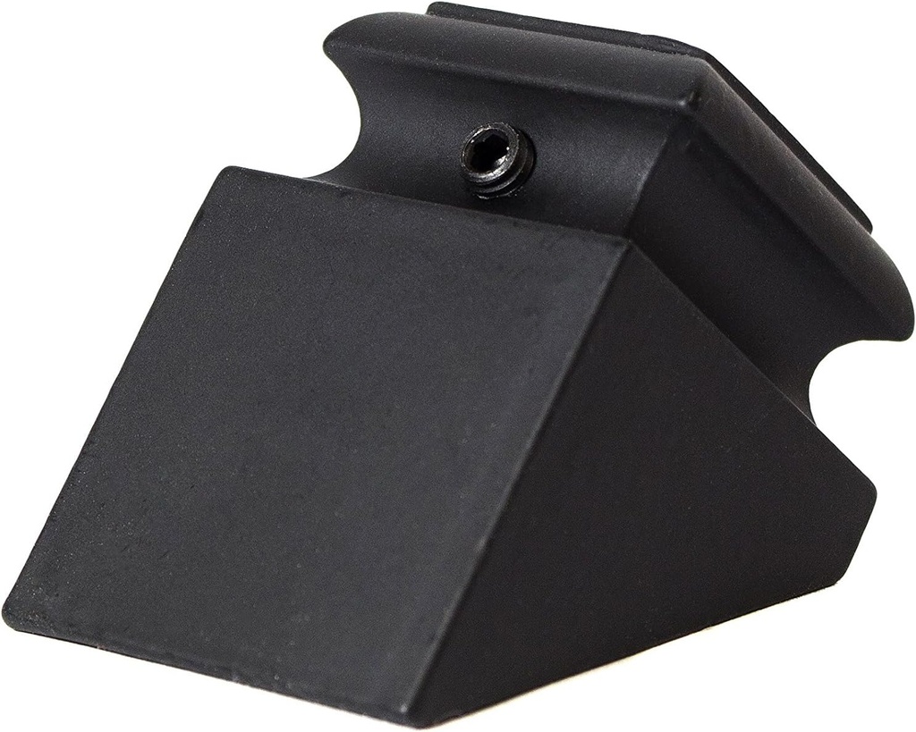 SH904 - Iron Baluster Shoes - Slant Shoe with Screw - for Use with 1/2" Square Balusters - Set of 10 (Satin Black)