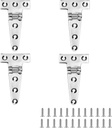 Marine Grade T Hinges, Stainless Steel Boat Hinges, 4 inch x 2 inches, No Noise, Heavy Duty 316 Stainless Steel with Screws (4 PCS)