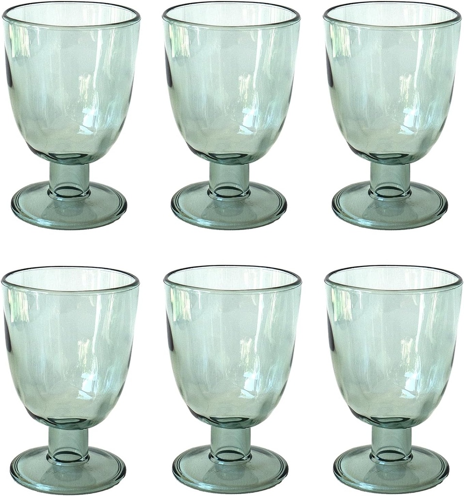 Rustic Acrylic Goblet, Set of 6, Light Gray, 14 oz.