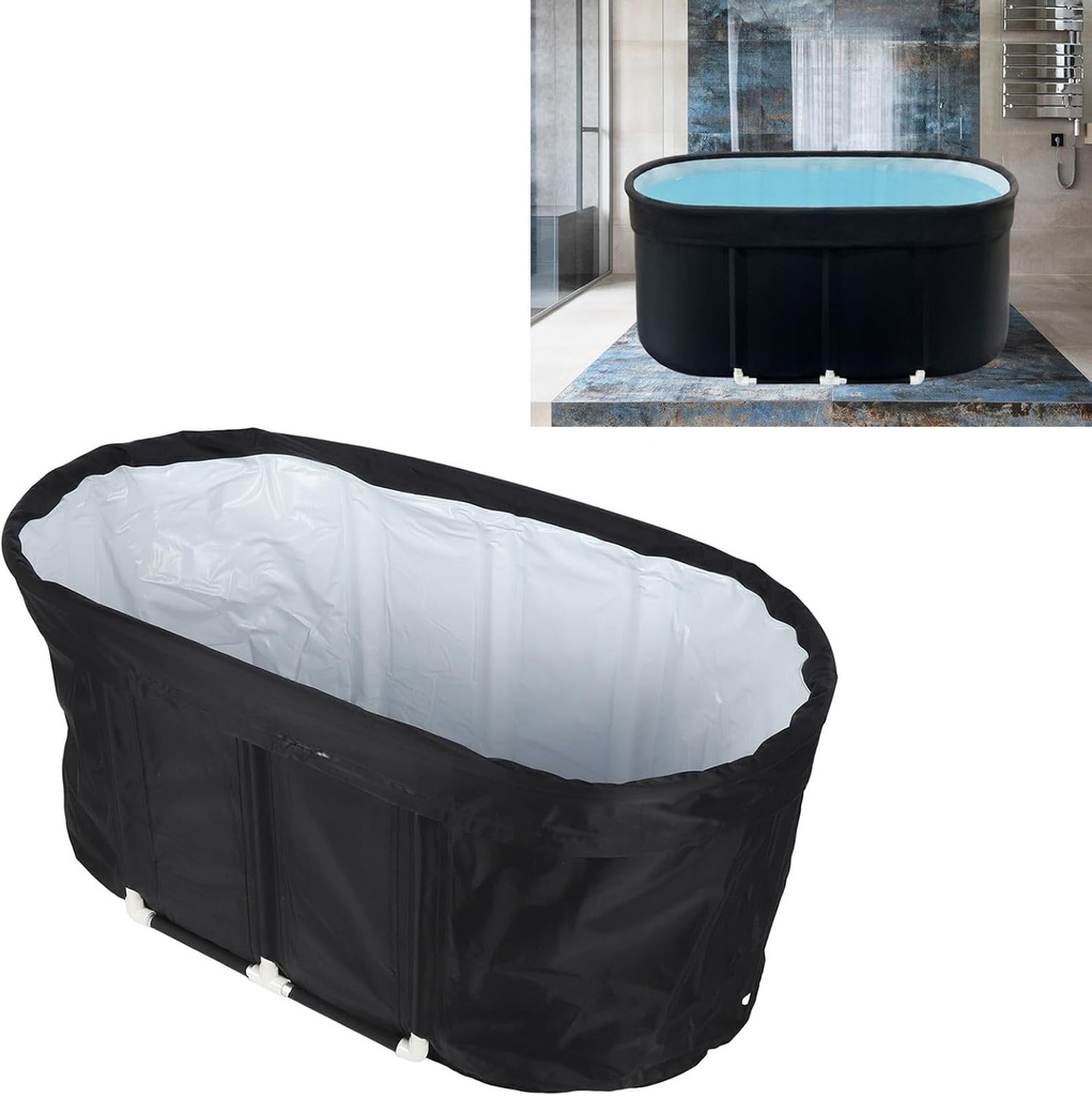 Ice Bath Innovative Oval,Cold Plunge Tub Hot and Cold Therapy Within ‑86°F to 140°F,Ice Bath Tub Speed Recovery, Ice Pod Easy Drain and Clean for Ice Baths and Soaking