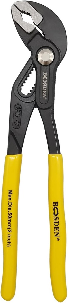 Water Pump Pliers, BOOSDEN Slip Joint Pliers, 10 Inch Groove Joint Pliers, CRV Steel Wrench Pliers, Quick Adjust Tongue and Groove Pliers for Home Repair, Gripping, Nuts, Bolts, Pipe & Fittings