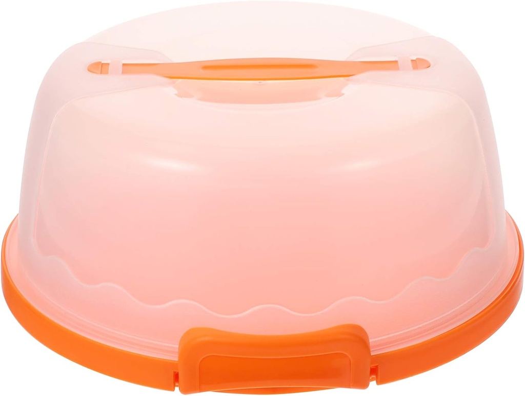Hemoton Plastic Cake Storage Box 8 Inch Tall Cake Carrier Locking Lid for Parties Birthdays