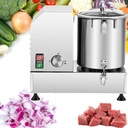 Commercial meat and vegetable food processor, adjustable speed food chopper with transparent window, commercial stainless steel electric chopper (6L)