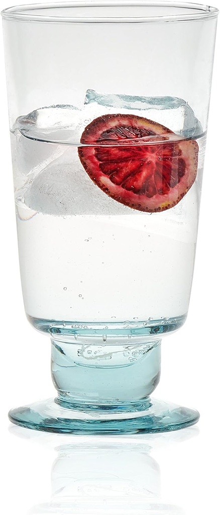 Prologue Libbey Luna Recycled Handblown Goblet Glasses, Set of 4