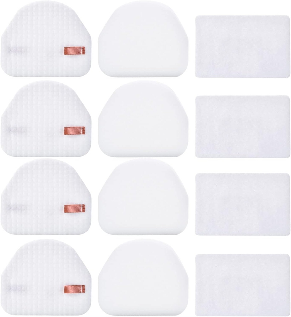 Leadaybetter Filter Replacement for Shark Navigator NV100 NV100 26 NV105 26 NV106 UV300 NV450 NV480 NV482 Light Upright Vacuum Cleaner, 4 Pack Foam & Felt Filters, Compare to Part # XFF450 & XFL100