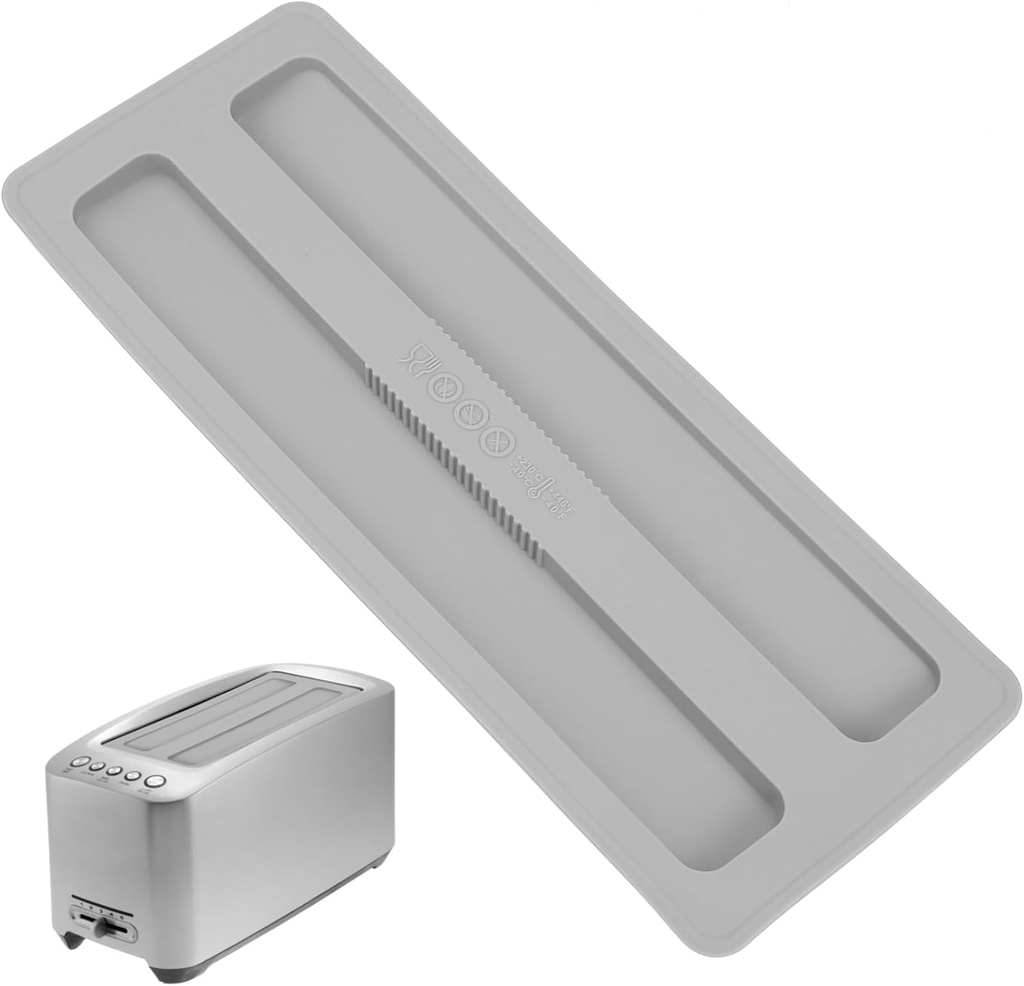 Garneck Electric Toaster Cover Silicone Lid for Bread Maker Dustproof and Easy to Use Compatible with Standard Slice Toasters Gray Color Kitchen Gadget and Accessories