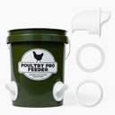 The Original Poultry Pro Feeder DIY Port PVC Gravity Fed Chicken Feeder | Single Port Chicken Feeder for Chicken Coop | Use for Buckets & Bins | Rain Proof, Weather Resistant - Original Feeder 1-Port