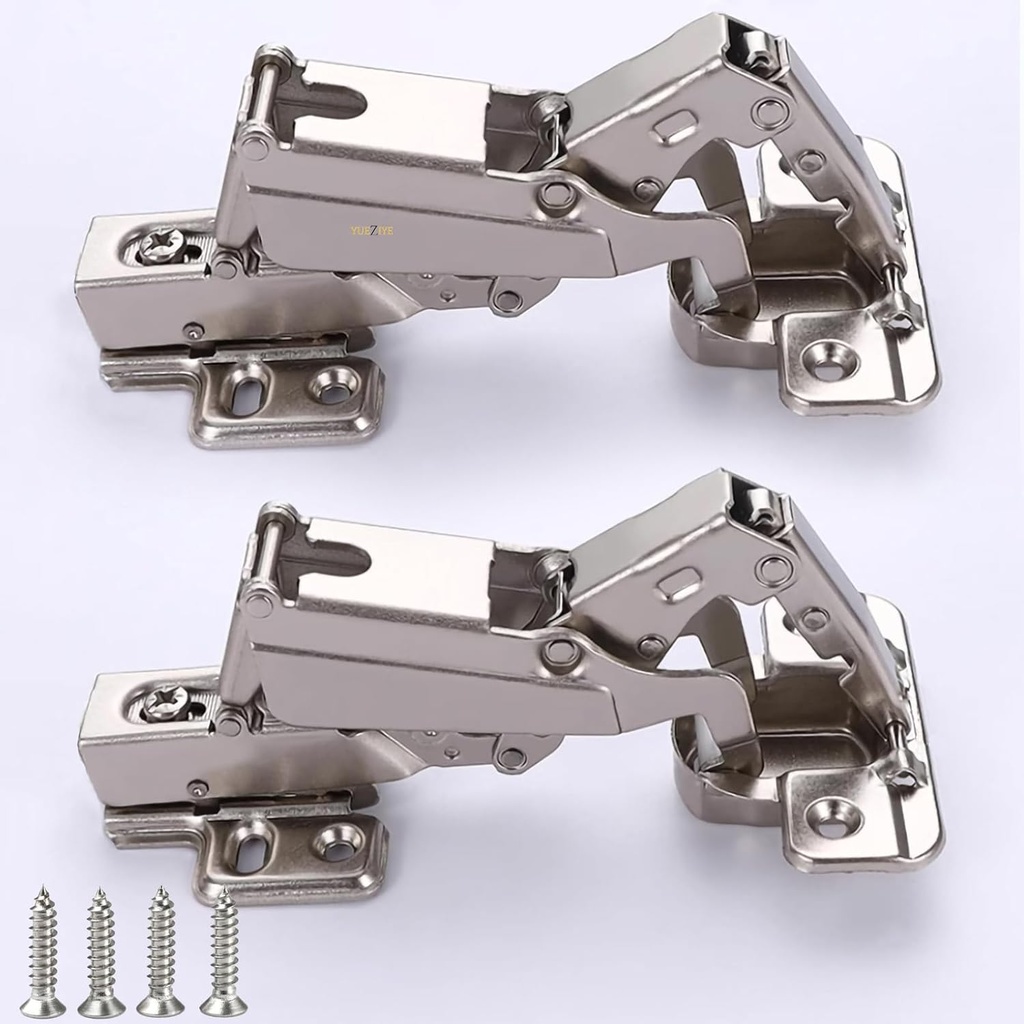 2-Pack 165 Degree Soft Close Cabinet Hinge Suitable for Frameless Full Cover Cabinet Folding, Folding Doors, Corner Cabinet Doors, and Wardrobe Door Installation ﻿