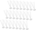 40pcs Unbreakable Plastic Cocktail Goblets Wine Flutes for Parties Weddings Bars Lightweight Drinking Glasses