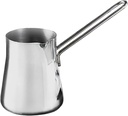 15 Oz Turkish Coffee Pot, 450 Ml Stainless Steel Pot for Brewing Espresso, Tea, and Milk, Long Handle, Suitable for Gas & Electric Stoves