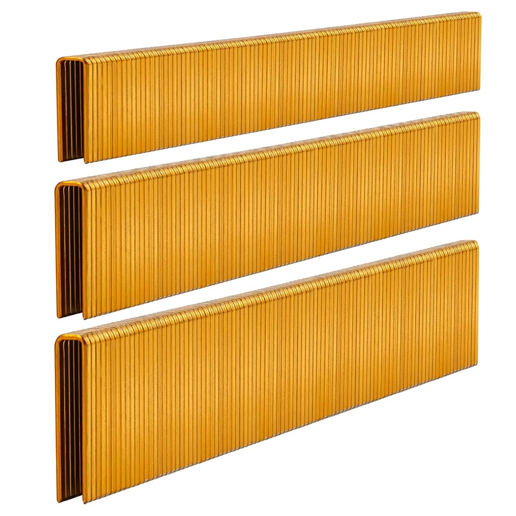 18 Gauge 1/4" Narrow Crown Staples (1", 3/4", 1/2"), Assorted 1200 Counts for 18 GA Pneumatic or Electric Stapler or Staple Gun,Project Pack (Galvanized Steel)