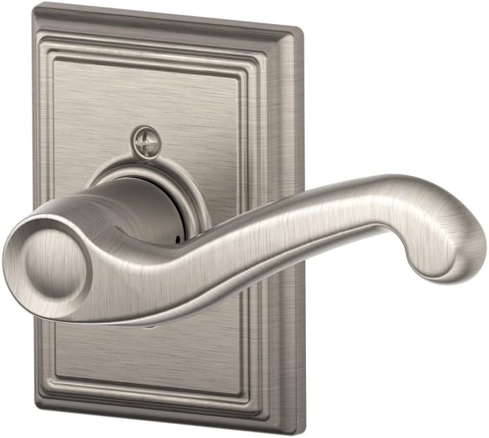 SCHLAGE Lock Company SCHLAGE Right Handed Lever with Addison Trim Non-Turning Lock, Satin Nickel (F170 FLA 619 ADD RH)