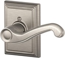 SCHLAGE Lock Company SCHLAGE Right Handed Lever with Addison Trim Non-Turning Lock, Satin Nickel (F170 FLA 619 ADD RH)