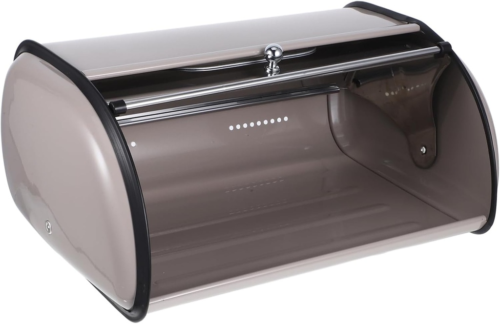 LIFKOME Stainless Steel Bread Box for Kitchen Countertop Modern Bread Storage Container Window for Easy Access