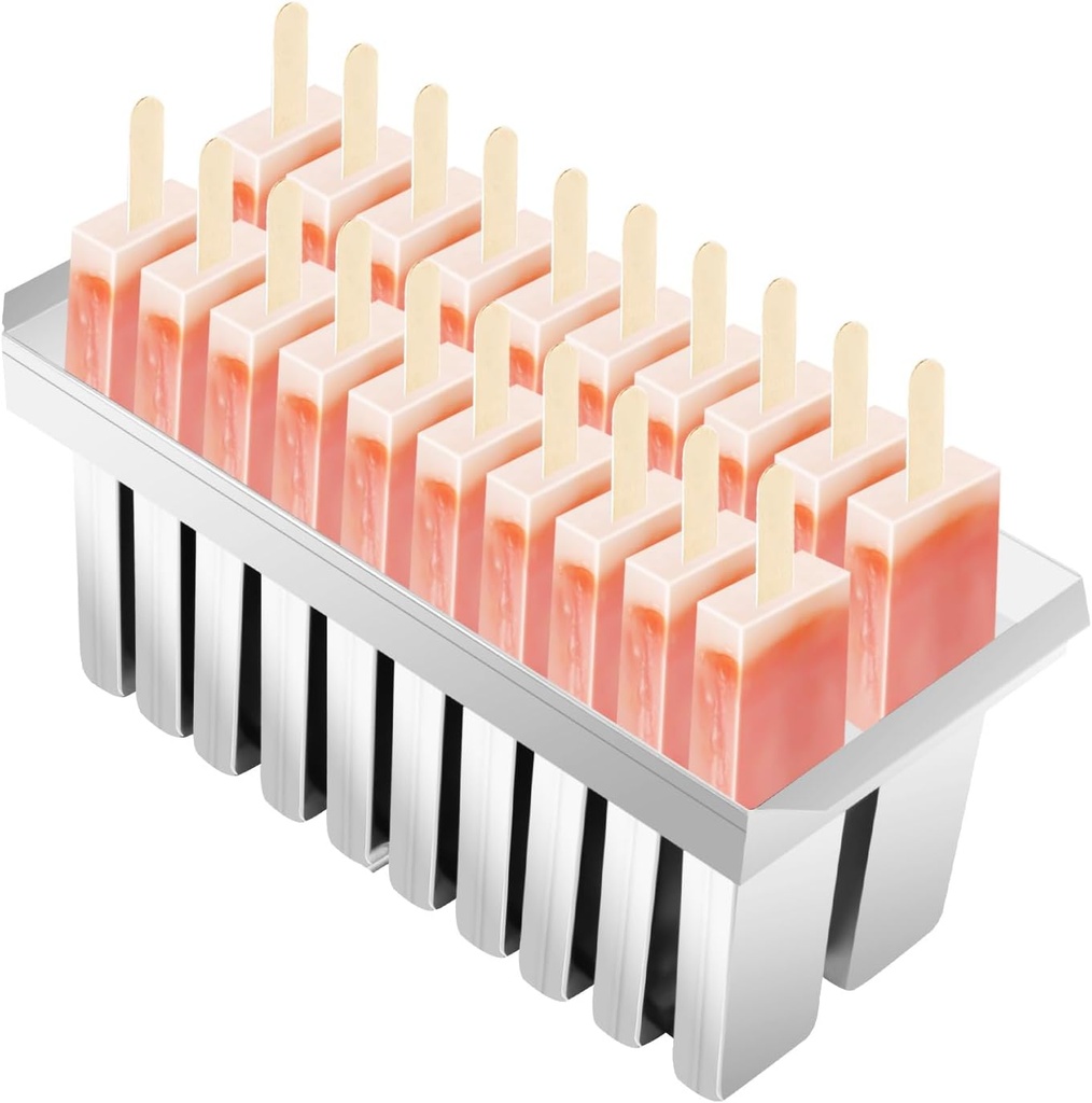 Stainless Steel Popsicle Molds, 20pcs Popsicle Moulds, Ice Cream Stick Holder,Large Capacity Popsicle Ice Cream Stick Holder, Commercial Popsicle Molds for Home Diy Ice Cream