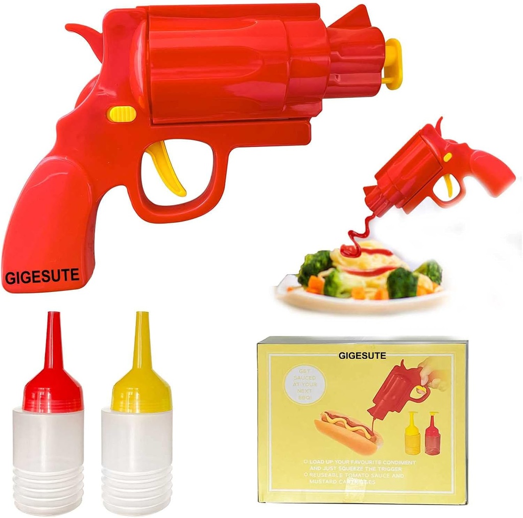 Kitchen Resturant Condiment Dispenser Bottle,200ml Condiment Gun ，ketchup Mustard Bbq Hot Sauce Container，sauce Ketchup Dispenser