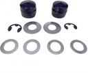 Front Wheel Axle Hardware Kit Replaces Husqvarna Craftsman AYP John Deere 532188967 532121749 812000029 121749X M143338 R27434 M123254 - Hub Caps Thrust Washers & E-Clips