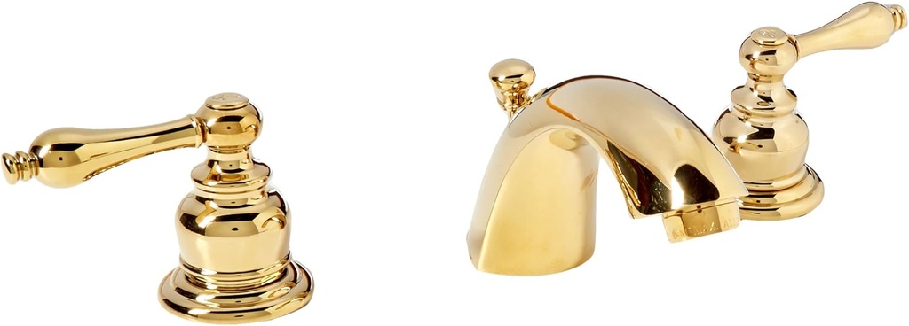 Elements of Design EB942AL Elizabeth 4" to 8" Mini Widespread Lavatory Faucet with Retail Pop-Up, 4-1/2" in Spout Reach, Polished Brass