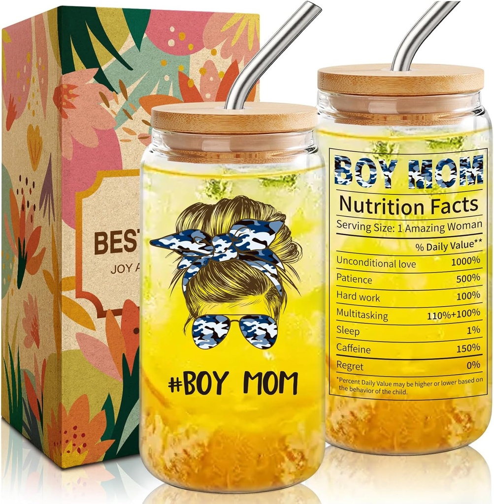 In My Boy Mom Era Tumbler - 16oz Iced Coffee Cup, Pregnant Mother Gift for First Time Mom, Custom Pregnancy Keepsake, New mom coffee Cup -20