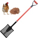 Chicken Poop Scooper,Sifting Shovel for Farm Chicken Coop Goat Stall,Heavy Duty Sifter Shovel, Garden Sifter with Effortless Handle(47 Inches).