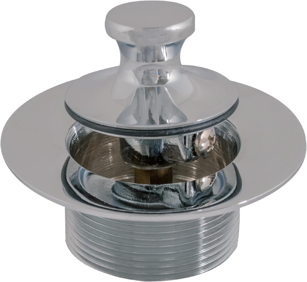 EZ-FLO Lift-n-Turn Bath Drain Assembly Kit with O-Ring Sealed, 1-5/8 in x 14 Fine Thread, Brass Body, Chrome Plated, 35250
