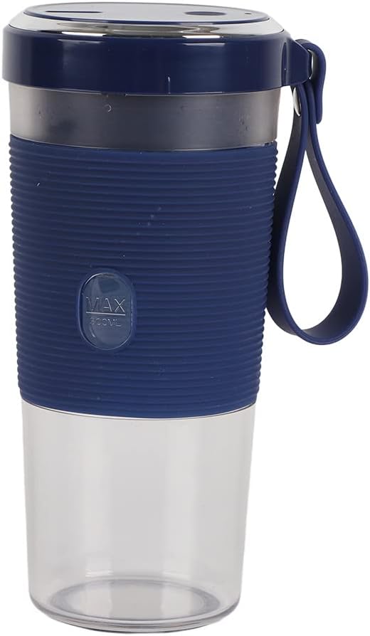 Portable Blender, Juice Cup, USB Rechargeable Personal Blender for Smoothies, Mini Juicer Mixer with 2 Blades, Small Blenders Cup, Shake Bottle for Travel, Office, Gym, Kitchen (A)