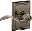 SCHLAGE F40ACC620ADD Addison Collection Accent Privacy Lever, Antique Pewter