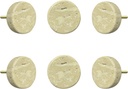 Perilla Home Set of 6 Marble Knobs for Cabinet & Drawers Decorative Travertine Round Knobs for Home Kitchen Cabinet Hardware Cupboard Glass Door Dresser Wardrobe Pulls (Beige)
