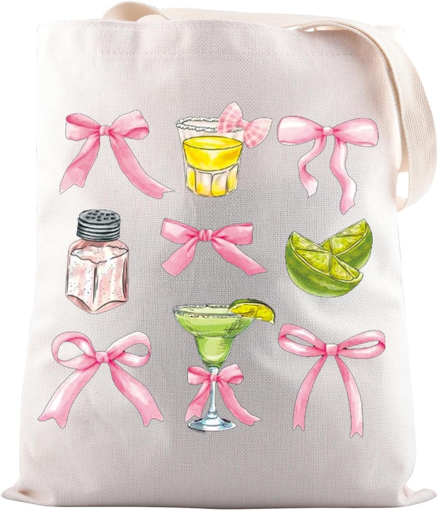 JNIAP Tequila Lime and Sunshine Gift Cinco De Mayo Coquette Tote Bag Margarita Cocktail Gift