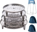 4Size Steamer Rack Stainless Steel Instant Pot Accessories, Cooking Ware Thickened Steaming Rack Stand