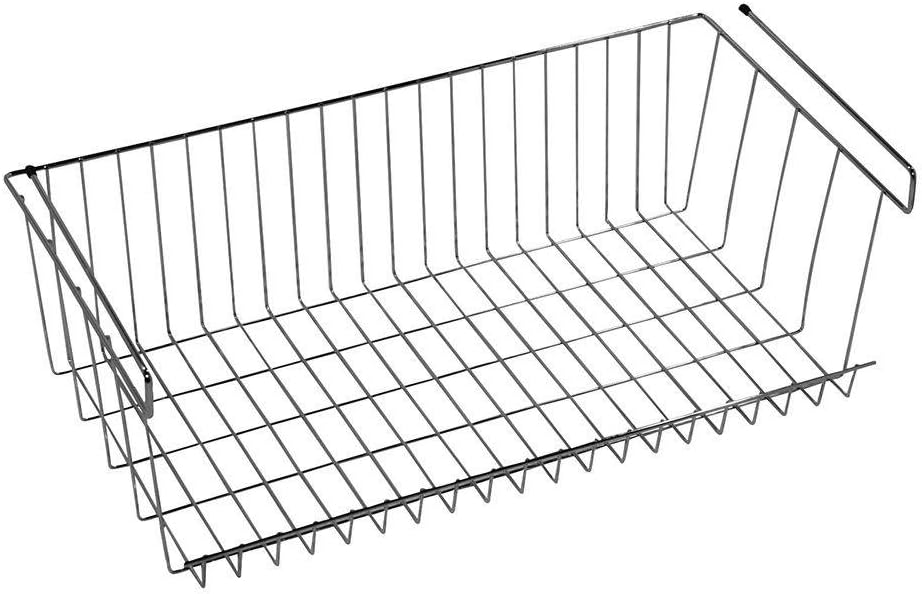 LTL Home Products More Inside Hanging Under Shelf Storage Basket, Small, Chrome