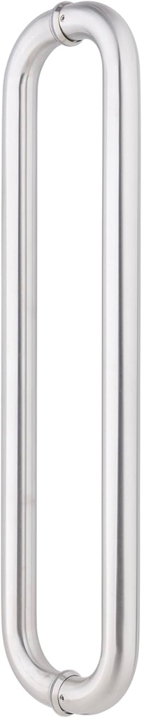 24 Inch Door Handle Push Pull, Brushed Stainless Steel, Interior or Exterior, Contemporary, Modern, Barn, Gate, Entrance, Entry, Shower, Indoor, Outdoor