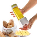 Butter Cutte, One Click Butter Slicer, Butter Sticks Cheese Cutter Dispenser and Storage Case, with Stainless Steel Blade, for Making Bread Cakes Cookies (A)