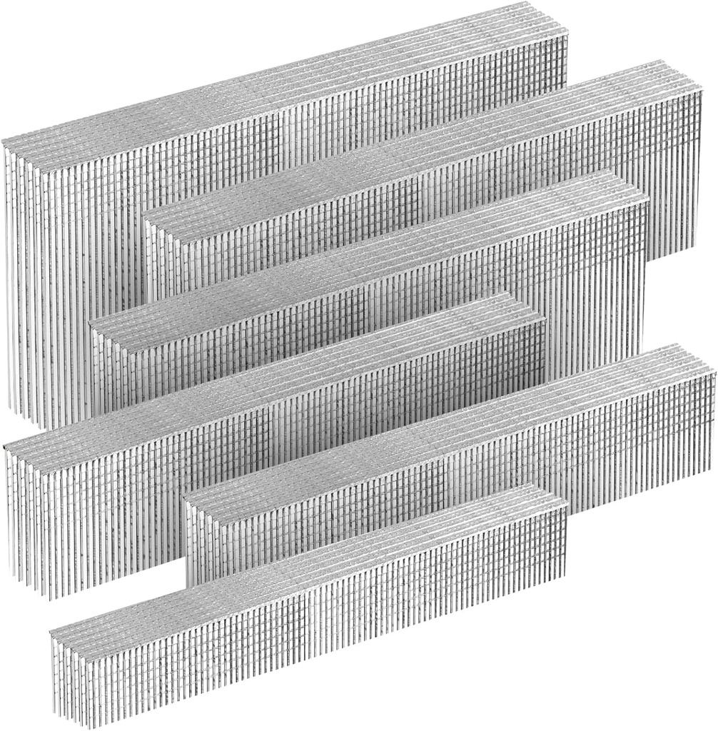 18 Gauge 304 Stainless Steel Brad Nails 6 Sizes 1600-Pack (5/8"+3/4"+1"+1-1/4"+1-1/2"+2"), Assorted Size Project Pack, for Pneumatic, Electric 18GA Brad Nailer Gun (304 Stainless Steel-1600)