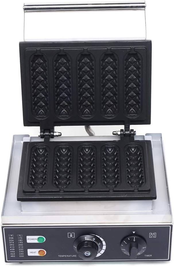 DYRABREST 1500 W Commercial Waffle Maker Machine, Electric Nonstick French Hot Dog Maker, Waffle Maker Iron Machine 110 V for commercial or home use