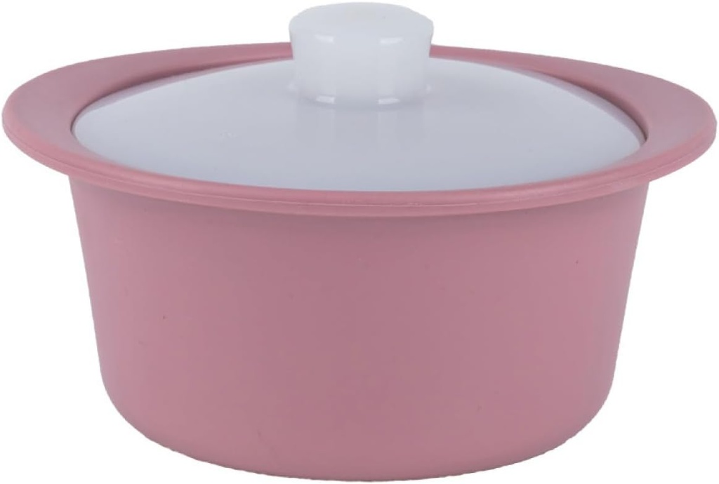 TopHomer Microwave Bowl Silicone Steamer with Lid, 1.2L Food Storage Container Sealed Bowl Mixing Bowls, Easy to Clean, Dishwasher Safe (Light Purple)