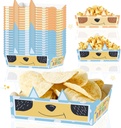 Cartoon Blue Dog Disposable Paper Food Trays 24pcs - Family Birthday Decorations, Nacho Trays for Blue Theme Birthday Party Supplies, Baby Shower Decorations
