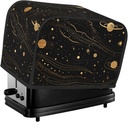 Gold And Silver Space Themed 2 Slice Toaster Covers Bread Machine Cover Quilted Dustproof Fingerprint Protectors Small Washable Appliance Cover Bread Maker Dust Protection Universal Size