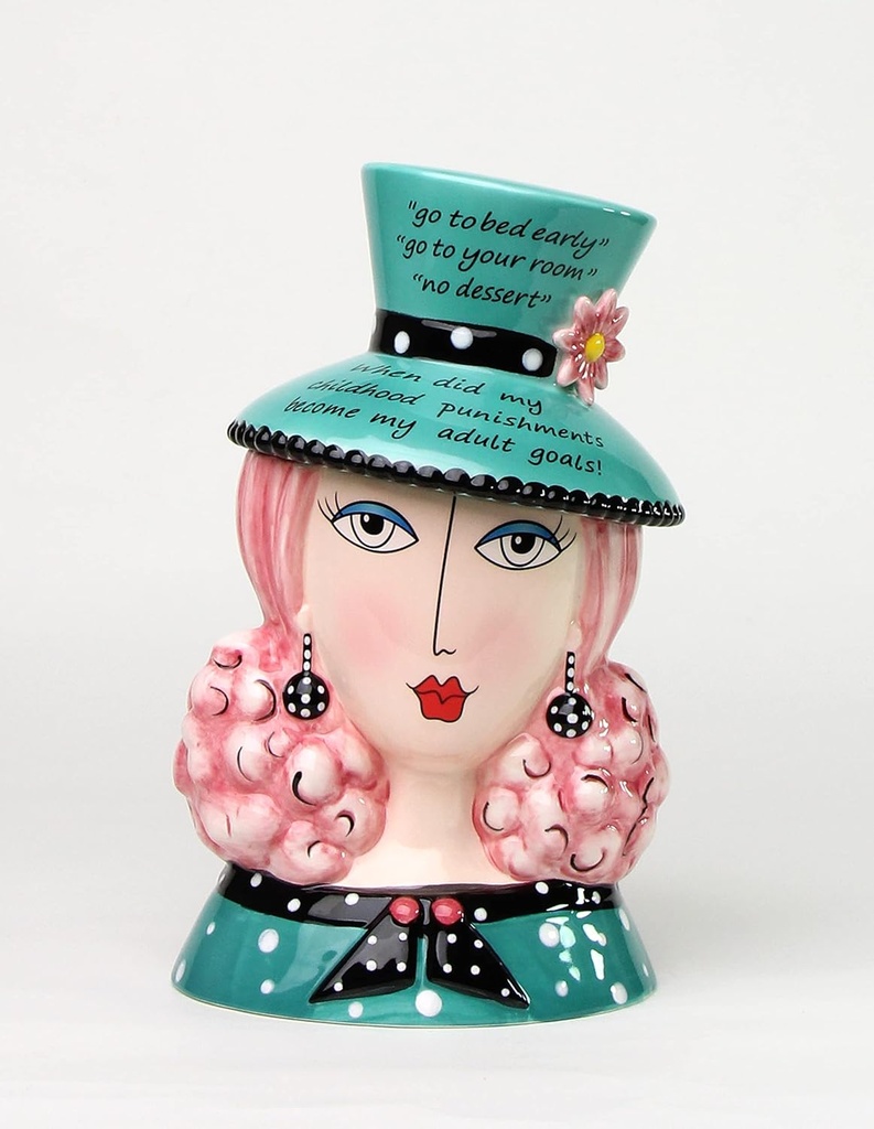 Cosmos Gifts 62613 DollyMama Lady Cookie Jar by Joey LLC. "When did my childhood punishments become my adult goals!"