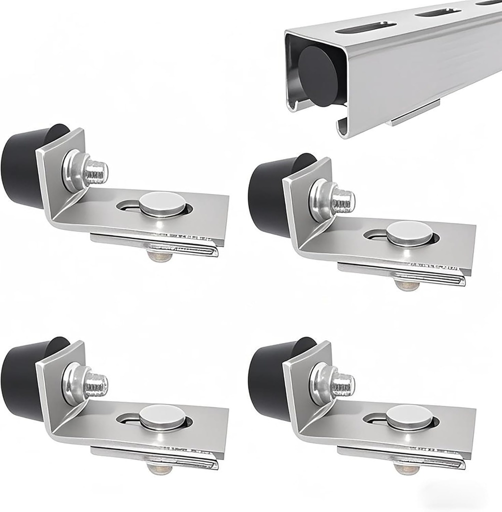 Heavy Duty Steel Trolley Roller Wheels Limit Trolley Assembly Positioning for Unistrut Strut Channel with 1-5/8" Wide and All 1-5/8" or Taller Strut Channel (4 Pack)