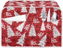 Christmas Cader Toaster Covers 4 Slide Wide Slot Long Xmas Kitchen Decor Electric Appliance Dust Cover with Pockets Bread Machine Dust Cover Xmas Kitchen Decor